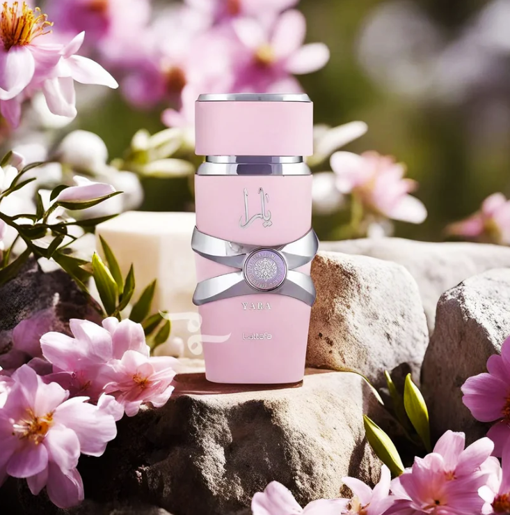 LATTAFA YARA 3 PCS SET FOR WOMEN: 3.4 EAU DE PARFUM SPRAY + 6.7 PERFUMED SPRAY + 1.7 HAIR MIST