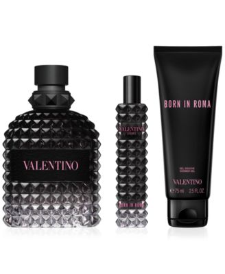 VALENTINO UOMO BORN IN ROMA 3 PCS SET FOR MEN: 3.4 EAU DE TOILETTE SPRAY + 0.5 EAU DE TOILETTE SPRAY + 2.5 SHOWER GEL