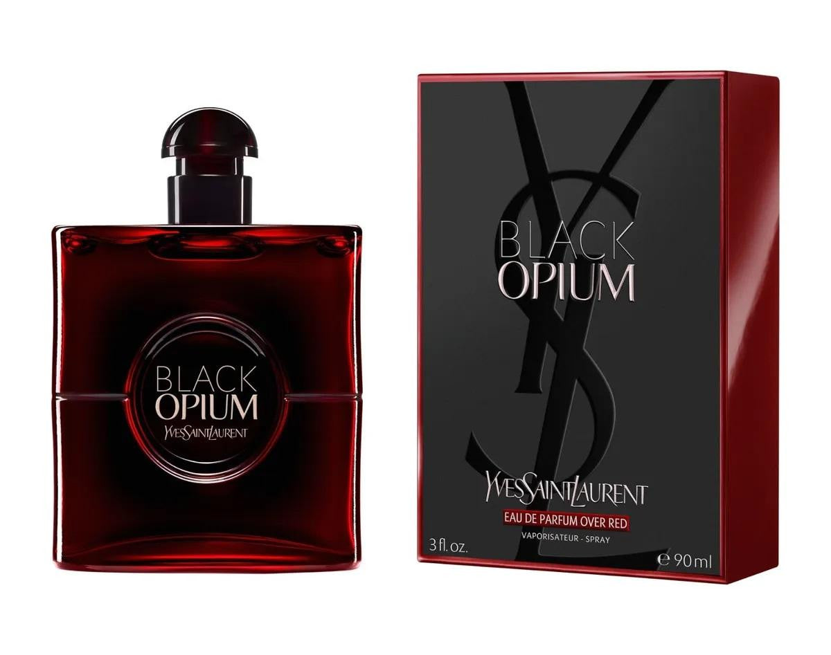 YSL BLACK OPIUM 3 OZ EAU DE PARFUM OVER RED SPRAY FOR WOMEN