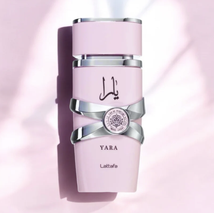 LATTAFA YARA 3 PCS SET FOR WOMEN: 3.4 EAU DE PARFUM SPRAY + 6.7 PERFUMED SPRAY + 1.7 HAIR MIST