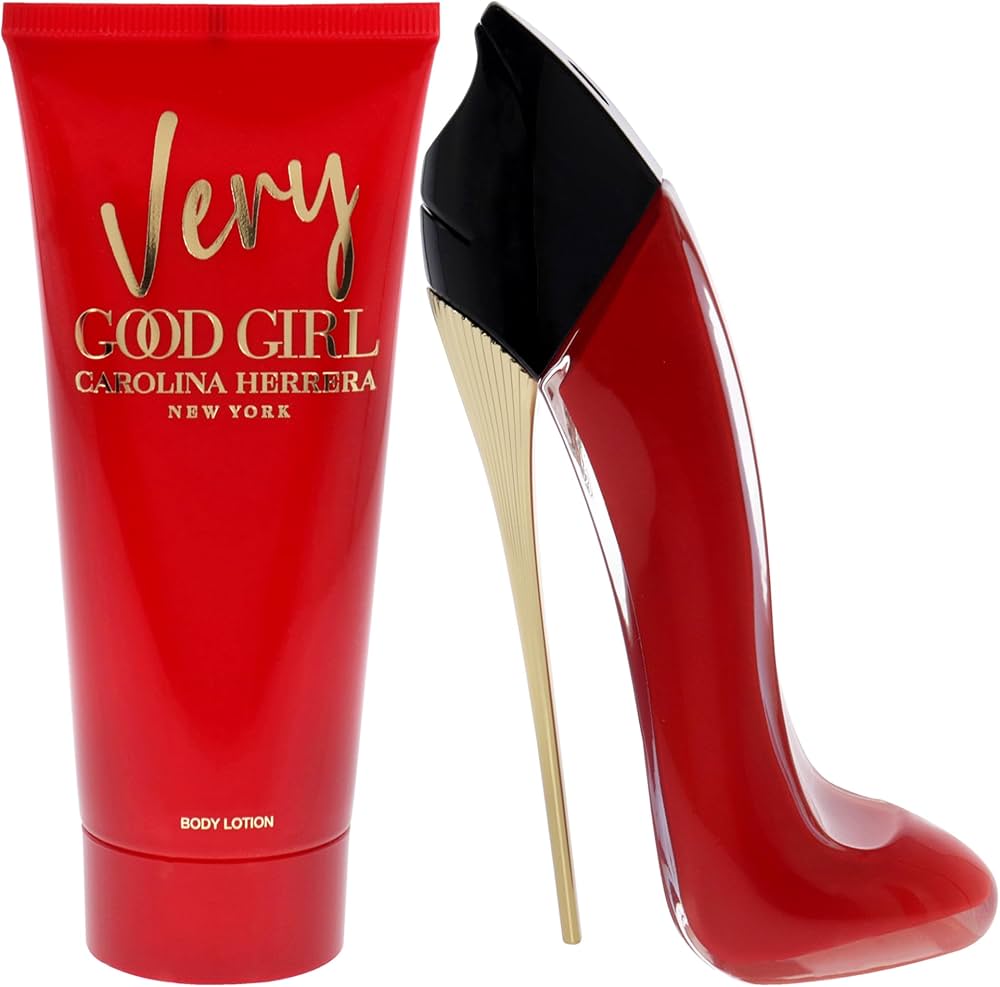 CAROLINA HERRERA VERY GOOD GIRL 2 PCS SET: 2.7 EAU DE PARFUM SPRAY + 3.4 BODY LOTION (HARD RED BOX)