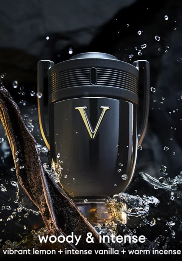 PACO INVICTUS VICTORY 3 PCS SET FOR MEN: 3.4 EAU DE PARFUM + 5 OZ DEODORANT SPRAY + 0.34 EAU DE PARFUM (METAL)