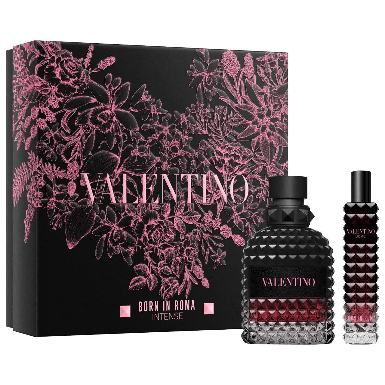 VALENTINO UOMO BORN IN ROMA INTENSE 2 PCS SET: 1.7 EAU DE PARFUM INTENSE SPRAY + 0.5 EAU DE PARFUM INTENSE SPRAY